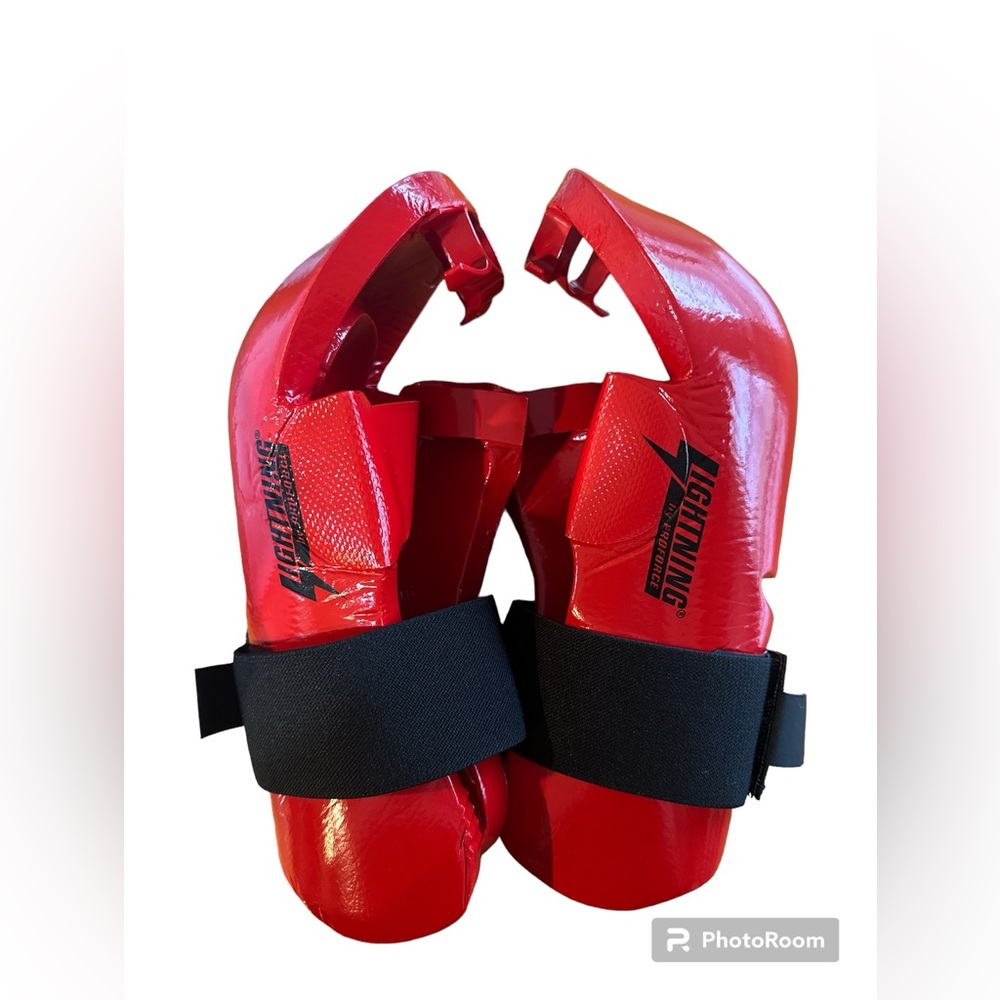 Pro Force Lightning Punches Karate Sparring Gloves | Red - Large
